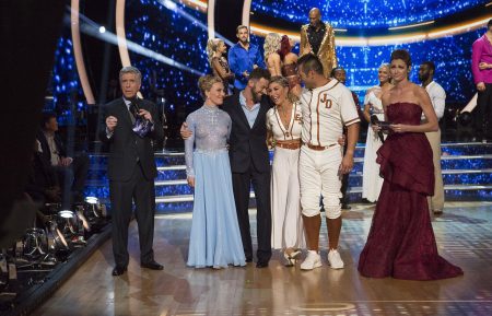 Tom Bergeron, Jamie Anderson, Artem Chigvintsev, Emma Slater, Johnny Damon, Erin Andrews on Dancing With The Stars
