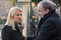 Claire Danes as Carrie Mathison and Mandy Patinkin as Saul Berenson in Homeland - Season 7, Episode 06, 'Species Jump'