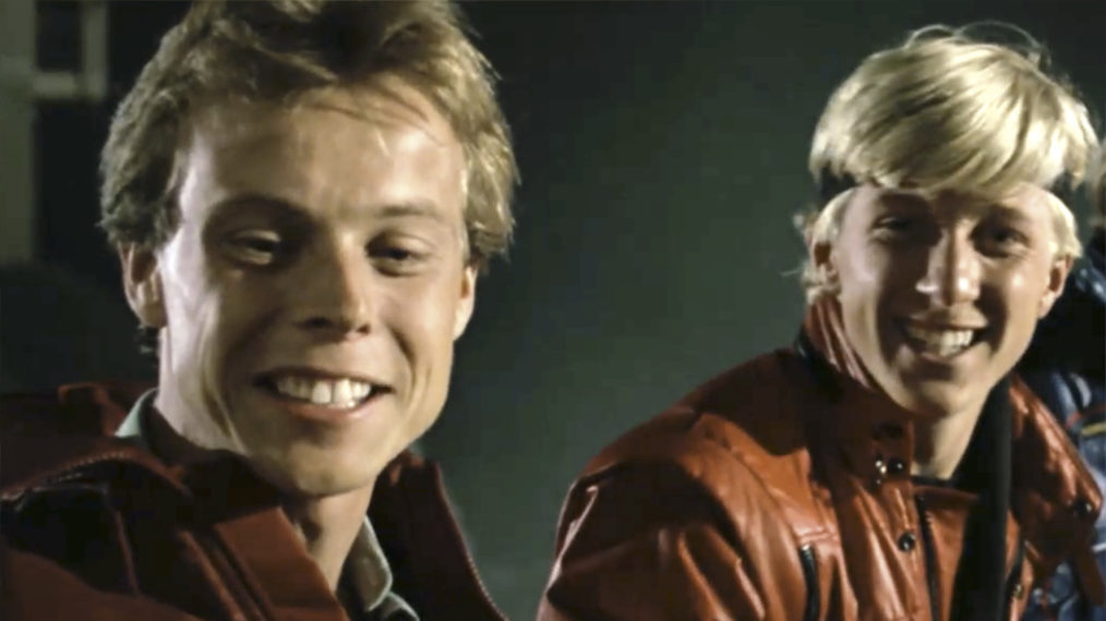 Rob Garrison as Tommy and William Zabka as Johnny in The Karate Kid