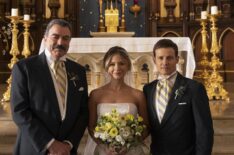 Tom Selleck, Vanessa Ray and Will Estes in Blue Bloods Season 9 finale