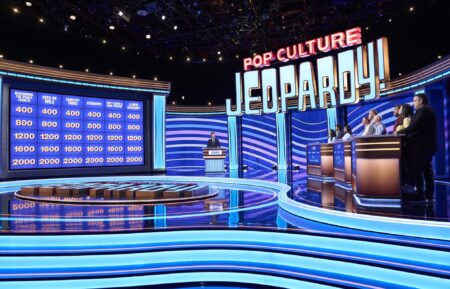 Host Colin Jost and Contestants — 'Pop Culture Jeopardy!'