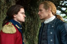 Charles Vandervaart and Sam Heughan in 'Outlander' Season 7