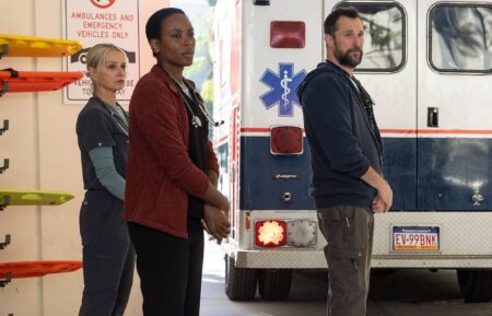 Katherine LaNasa as Dana, Tracy Ifeachor as Collins, Noah Wyle as Robby — 'The Pitt' Season 1 Episode 8