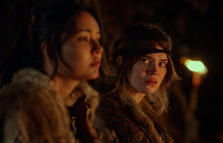 Alexa Barajas as Teen Mari and Sophie Thatcher as Teen Natalie in 'Yellowjackets' Season 3 Episode 6 - 'Thanksgiving (Canada)'