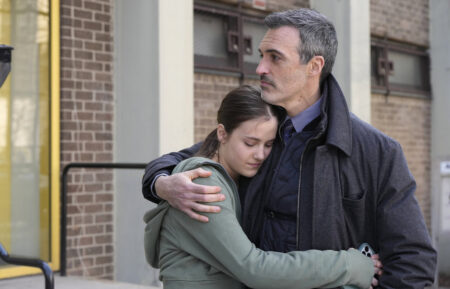 Justine Colan as Bridget Riley, Reid Scott as Detective Vincent Riley — 'Law & Order' Season 24 Episode 17
