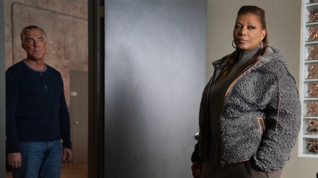 Titus Welliver as Elijah 'Eli' Reed, Queen Latifah as Robyn McCall, and Juani Feliz as Samantha Reed — 'The Equalizer' Season 5 Episode 16 'Sins of the Father'