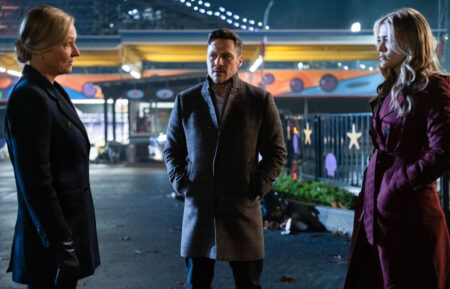 Kari Matchett as Col Lazarus, Nick Wechsler as Oliver Odell, Melissa Roxburgh as Rebecca ‘Bex’ Henderson — 'The Hunting Party' Season 1 Finale 