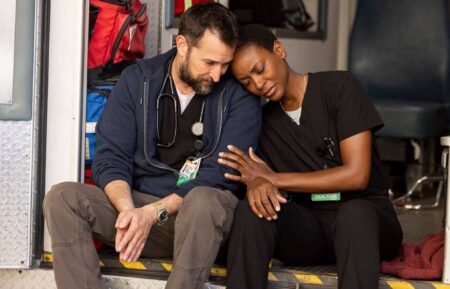 Noah Wyle and Tracy Ifeachor in 'The Pitt' Season 1