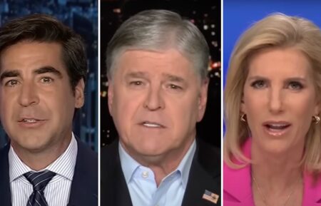 Jesse Watters, Sean Hannity, and Laura Ingraham